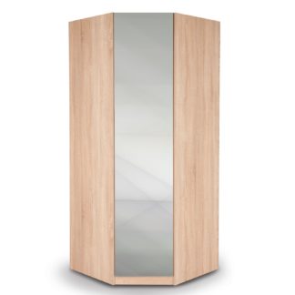 An Image of Kew Mirrored Corner Wardrobe Brown