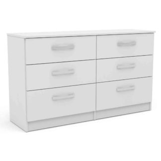 An Image of Lynx White 6 Drawer Chest White