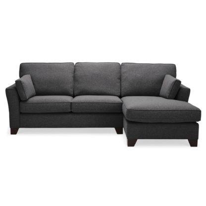 An Image of Grayson Right Hand Corner Chaise Sofa Brown