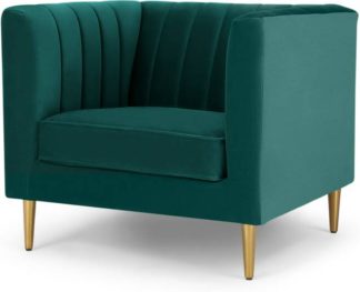 An Image of Amicie Armchair, Seafoam Blue velvet