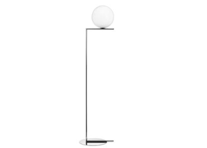 An Image of Flos IC F1 Floor Light Glossy Red Burgundy