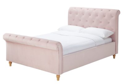 An Image of Habitat Harrogate Kingsize Bed Frame - Pink