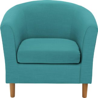 An Image of Habitat Fabric Tub Chair - Teal