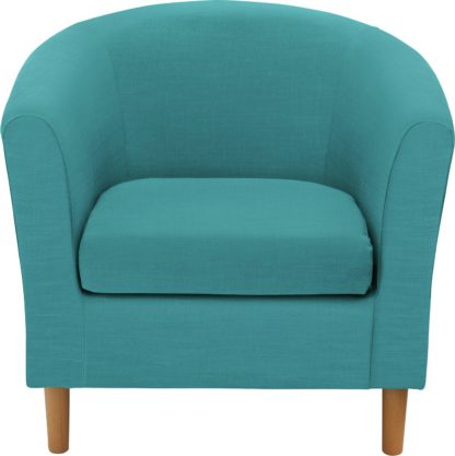 An Image of Habitat Fabric Tub Chair - Teal