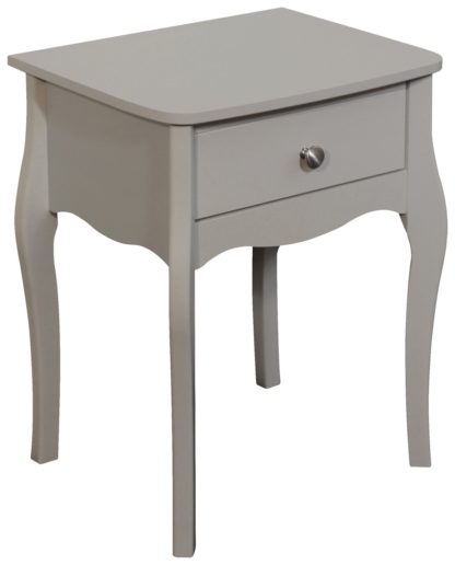 An Image of Amelie 1 Drawer Bedside Table - Grey