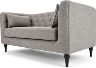 An Image of Flynn 2 Seater Sofa, Grey Linen Mix
