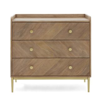 An Image of Rumi 3 Drawer Chest Brown