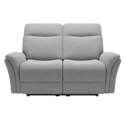 An Image of Monte Chenille Reclining 2 Seater Sofa Light Grey