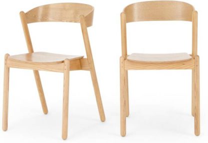 6d56eae88bddb21e1929b6164fa898a07c8db7db7d0b224398c8a7fe4e92e389.jpg An Image of Set of 2 Yaunti Dining Chairs, Ash