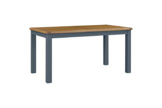 An Image of Habitat Kent 6 Seater Dining Table - Dark Grey