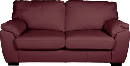 An Image of Argos Home Milano 3 Seater Leather Sofa - Chocolate