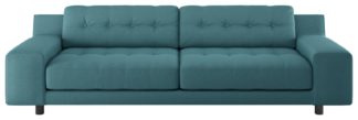 An Image of Habitat Hendricks 4 Seater Fabric Sofa - Teal