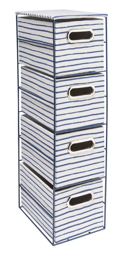 An Image of Argos Home Slimline Coastline 4 Draw Storage Tower