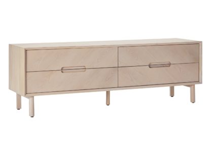 An Image of Habitat Halden 4 Drawer TV Unit - Ash Effect