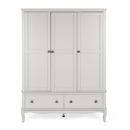 An Image of Clara Triple Wardrobe Grey