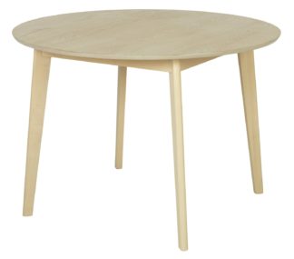 An Image of Habitat Skandi Veneer 4 Seater Round Table - Light Oak