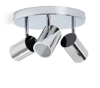 An Image of Habitat Nancy 3 Light Bathroom Spotlight - Chrome