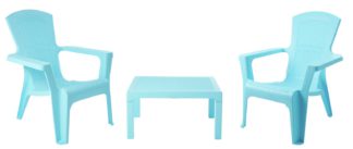 An Image of Argos Home Baltimore 2 Seater Bistro Set - Blue