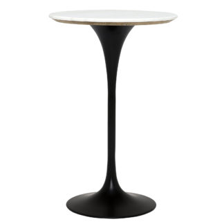 An Image of Talula Bar Table, Shiny White Marble