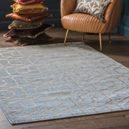 An Image of Dorchester Grey Rug Light Grey