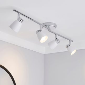 An Image of Alto 4 Light Matt White Spotlight Bar White