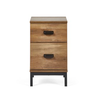 An Image of Fulton Slim Bedside Table Brown