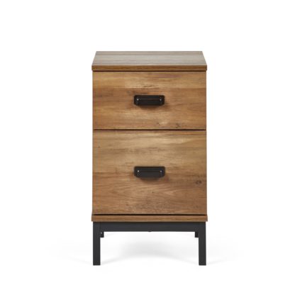 An Image of Fulton Slim Bedside Table Brown