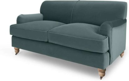 An Image of Orson 2 Seater Sofa, Marine Green Velvet