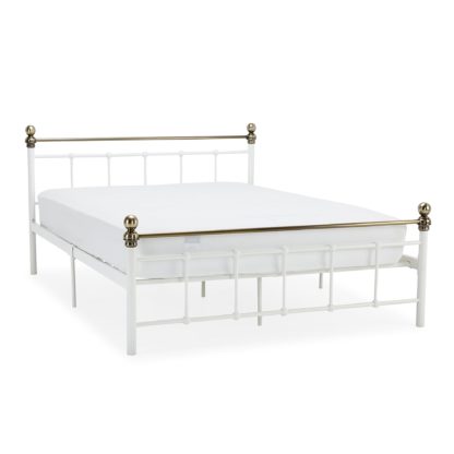 An Image of Marlborough Metal White Bed Frame White