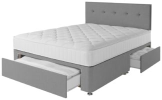 An Image of Argos Home Dalham 800 Pocket Memory 3Drw Grey Divan-Kingsize