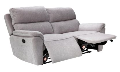 An Image of Argos Home Sandy 3 Seater Manual Recliner Sofa - Charcoal