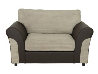 An Image of Argos Home Harry Fabric Cuddle Chair - Natural