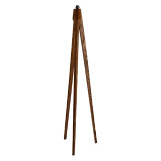 An Image of Habitat Tripod Floor Lamp Base - Walnut Stain