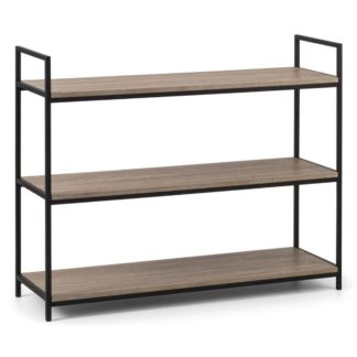 An Image of Tribeca Low Bookcase Black/Natural