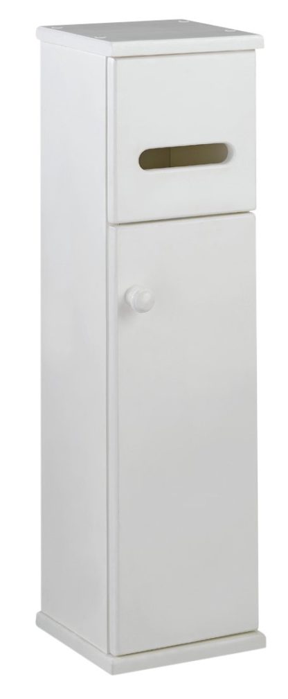 An Image of Argos Home Toilet Roll Holder and Storage Cupboard - White