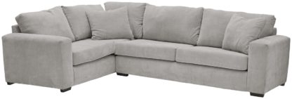 An Image of Habitat Eton Left Corner Fabric Sofa - Grey