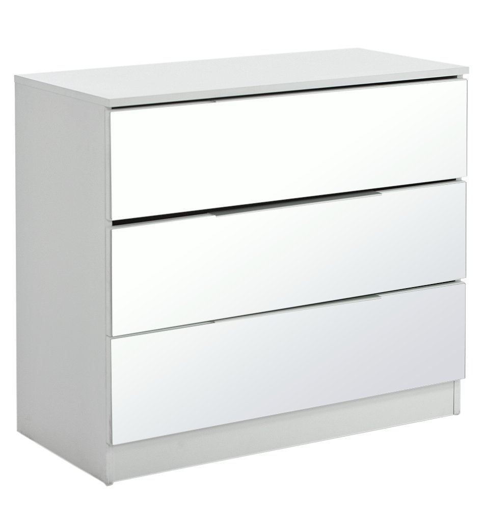 Argos Home Sandon 3 Drawer Chest White and Mirrored