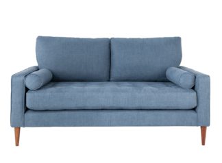 An Image of Habitat Hudson 3 Seater Fabric Sofa - Linnet