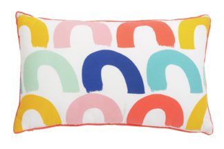 An Image of Argos Home Rainbow Arch Play Cushion - Multicoloured