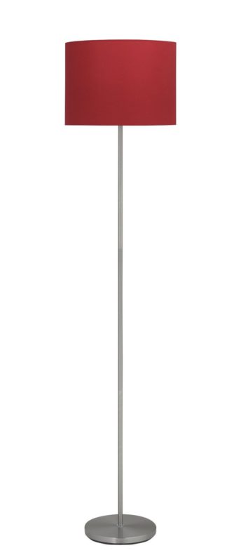 An Image of Argos Home Satin Stick FLoor Lamp - Red