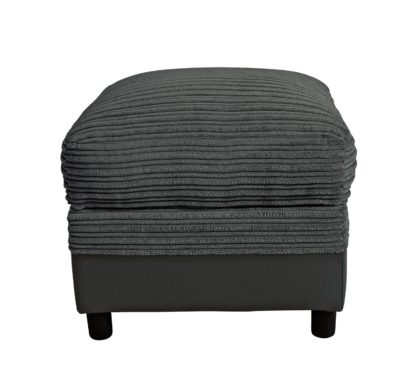 An Image of Argos Home Harry Large Fabric Storage Footstool - Natural