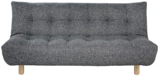 An Image of Habitat Kota 3 Seater Fabric Sofa Bed - Black and White