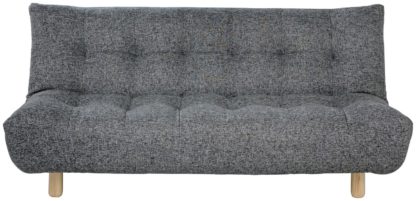 An Image of Habitat Kota 3 Seater Fabric Sofa Bed - Black and White