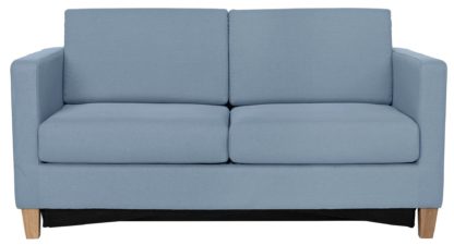 An Image of Habitat Rosie 2 Seater Fabric Sofa Bed - Pale Blue