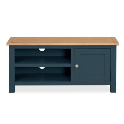 74ebb3a45be7b5ced7db1ef068266ab50b7c7f0486038f9dab465138f0b8f182.jpg An Image of Bromley Blue TV Stand Blue