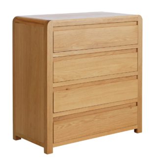 An Image of Habitat Novara 4 Drawer Chest - Oak & Oak Veneer