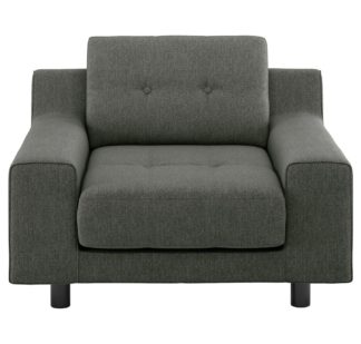 An Image of Habitat Hendricks Charcoal Fabric Armchair