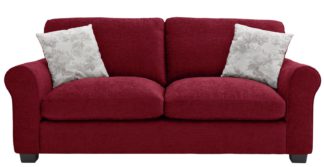 An Image of Argos Home Tammy 3 Seater Fabric Sofa - Wine
