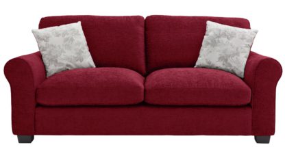 An Image of Argos Home Tammy 3 Seater Fabric Sofa - Wine