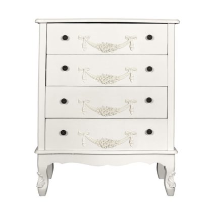 An Image of Toulouse Ivory Wide 4 Drawer Chest White